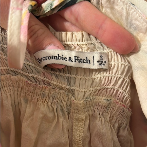 Abercrombie & Fitch Floral Maxi Dress with Pink and Cream Pockets Size Small - Picture 3 of 5